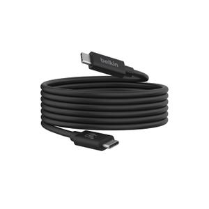 Belkin Connect USB4 Cable (6.6ft/2M Power Cable), USB-C to USB-C Cable w/ 240W Power Delivery + 20Gbps - USB4 Compliant Power Cable, Compatible with MacBook, Windows, Chromebook, & More