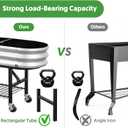 Self-Watering Raised Garden Bed with Legs and Heavy Duty Wheels, Easy-Install Planter Box with Foldable Stand, Galvanized Metal Elevated Wicking Bed with Liner for Indoor Outdoor Gardening