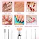 Delanie Professional Portable Electric Nail Drill Machine, 35000 RPM Rechargeable Cordless Nail Filer Electric Nail File Efle for Dip Powder Acrylic Gel Nail, Salon Nail Tool, Rose Gold