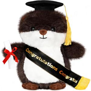 Graduation Decorations 2026 Otter Plush9.45 Inch Class of 2026 Graduation Plush Otter Stuffed Animal,Cute Graduation Gifts for Kindergarten, High School, and College Graduates (Otter)