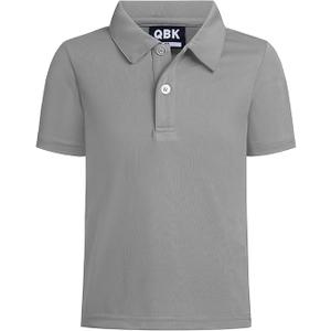 QBK, Beys Active Performance Golf Polo Shirts Kids Stone Grey 5T
