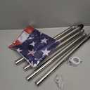 American Flag with Pole, 6FT Flag Pole Holder for Outside House with 3x5 American Flags, Flag Holder with 360 Anti-Tangle Ring, Flag Pole for Outside House