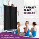 RunNico 59'' x 31.5'' Privacy Curtain for Dance Bag, Portable Dancer Changing Curtain with Storage Bag, Backstage Privacy Changing Room for Training Competition Outdoor Camp (Dance Bag Not Included)