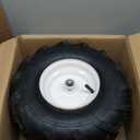 AR-PRO 2-Pack 13x5.00-6" Tiller Tire and Wheel, 1" Axle Bore Hole, 3-1/8" Centered Hub, Replacement 4Ply Pneumatic Tire Perfect for Garden Trailer, Lug Tractor, Tillers, and Trenchers