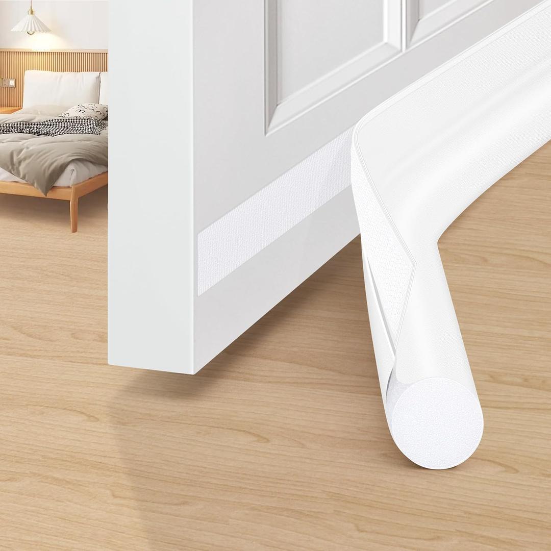 MAXTID Under Door Draft Stoppers 36 Inch Door Draft Blocker Draft Stoppers for Bottom of Doors Seal Gap, Door Seal Strips Sweeps, White