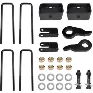 3" Front and Rear Suspension Lift Kit Compatible With Chevy Silverado GMC Sierra 1500 4X4 4WD 1999-2007- Leveling Lift Kits with Strut Spacer and Shock Extenders
