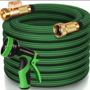 100 FT Garden Hose, 2025 New Flexible Water Hose 100FT with Leakproof Solid Brass Fittings, Reinforced Extra Strong Outer Fabric & Durable 3-layer Inner Core, Ultra Lightweight, No Kink, No Tangle