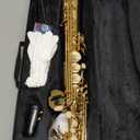Soprano Saxophone SAX Bb Brass Lacquered Gold Body and Keys Woodwind instruments (gold)