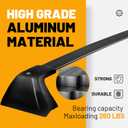 Lockable Roof Rack Cross Bars Compatible with Toyota Highlander 2020-2026 XLE Limited Platinum Hybrid 260lbs Heavy-Duty Aluminum Crossbars for Rooftop Cargo Carrier