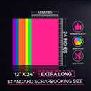 Colored Large Cardstock 12x24 In 35 Sheets Assorted Neon 7 Color Paper Bright Fluorescent Color Heavyweight Paper 180GSM/65lb Suitable for Extended Cutting,Ships Flat - No Creases