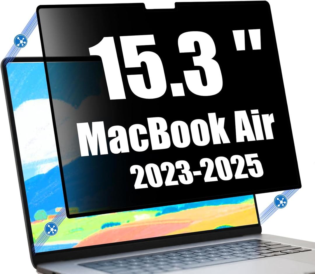 Ceydebne Privacy Screen Protector for MacBook Air 15 Inch (2023-2025, M2, M3, M4) Removable Laptop Privacy Screen Shield