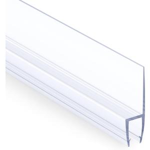 AmazerBath 5 PCS Shower Door Side Seal Strip -15.75 Inches x 5, 5 Sections Segmented Shower Installation Kit, Frameless Glass Door Seal Strip - Suitable for 1/4 Inch Glass