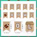 3 x American Football Banner Football Hanging Banner for Sports Theme Party Decoration, Words Burlap Linen Football Banner for Sports Party Decoration Ball Game Home Gathering Hanging Accessories Supplies