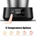 KIDISLE 5-in-1 Milk Frother and Steamer, 17oz Detachable Frother with Adjustable Temperature, Hot Chocolate Maker, Stainless Steel Milk Steamer, Hot & Cold Foam Maker, Dishwasher Safe
