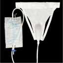 Wearable Urine Collection Bags for Men  Portable 2000ml and 1000ml Drainage System, Silicone, Odorless, Reusable, Incontinence Relief Elderly Men White