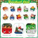 Syhood 50 Set Christmas Dumpster Fire Hanging Ornament with Everything is Fine Card Emotional Dumpster Fire Christmas Tree Decor Funny Employee Appreciation Gifts for Team Coworker Nurse, 10 Styles