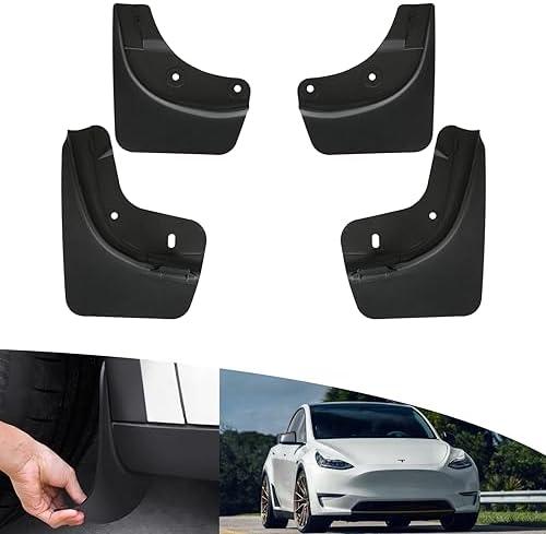 Mud Flaps for Tesla Model Y Accessories 2024 OEM Version Tire Splash Guards for Model Y 2020-2024 No Drilling Splash Guard 4Pcs