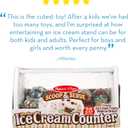 Melissa & Doug Wooden Scoop & Serve Ice Cream Counter, Pretend Play Store, 28 Toy Food & Play Kitchen Accessories, Preschool Toys for Girls & Boys 3+