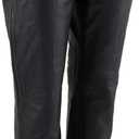 Milwaukee Leather LKM5719 Women's Black Premium Buffalo Leather Motorcycle Rider Casual Fashion Pants (Black, 8)