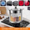 Canning Supplies Kits with 21.5 Qt Canning Pot, 7pcs Mason Jars, Tongs, Stainless Steel Jar Rack, Funnel, Lid Lifter Water Bath Canner Tool Set, Large