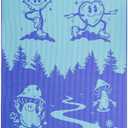 Myga Silk Print Kids Yoga Mat,Non-Slip Yoga Mat for Childrens Exercise, Fitness, Yoga and Mindfulness Lightweight, Easy Clean Play Mat for Girls and Boys