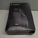 Knife Set with Sharpener  15 pcs High Carbon Stainless Steel Knives Block Set, Stainless Steel Knife Set, Built-in Sharpener Kitchen Knife set, With Anti slip and Ergonomic Handles (Black)