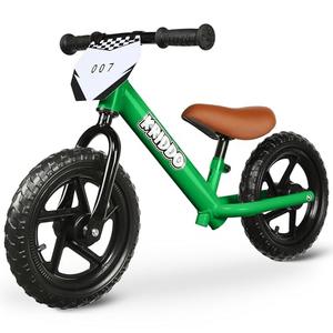 KRIDDO Toddler Balance Bike 2 Year Old, Age 18 Months to 5 Years Old, 12 Inch Push Bicycle with Customize Plate (3 Sets of Stickers Included), Gift Bike for 2-3 Boys Girls, Green