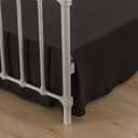 Full Size Bed Skirt 18 Inch Drop with Split Corners, Pleated Waffle Weave Bed Skirt, Tailored Dust Easy Fit, Machine Washable, Black, 18" Full
