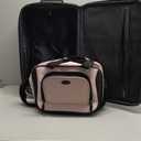 U.S. Traveler Rio Fabric Expandable Carry-on Luggage, Rolling Suitcase, Pink, 2 Wheel Set