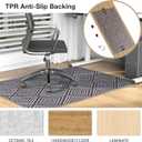 Blue&Black Checkered Diamond-Pattern Computer Chair Mat for Hardwood, 60" x 75"Office Mat for Hardwood Floor with Non-Slip Back, HeavyDuty Office Chair Rug for Hardfloor,LowPlie Carpet Floor Protector