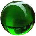 CHENGXINWENHUA Decorative Orbs for Bowls and Vases Set of 1Diameter 3" Crystal Sphere Ball,Camera Sphere and Photography Orb (Green-1)