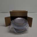 Rubtlamp 100Pcs Clear Gold Plastic Plates, Disposable Plates With Gold Rim, Heavy-duty Party Platos, Hammered Plastic Plates Include 50 Clear Dessert Platos, 50 Dinner Platos for Thanksgiving