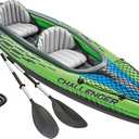 INTEX Challenger Inflatable Kayak Series: Includes Deluxe 86in Kayak Paddles and High-Output Pump  SuperStrong PVC  Adjustable Seat with Backrest  Removable Skeg  Cargo Storage Net