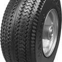 8.5" Flat Free Solid Polyurethane Tire and Wheel, 2.80/2.50-4 PU Airless Tires with 1/2" Ball Bearings, 3" Centered Hub for Hand Truck/Utility Cart/Dollies/Garden Trailers/Various Carts, 1 Pc