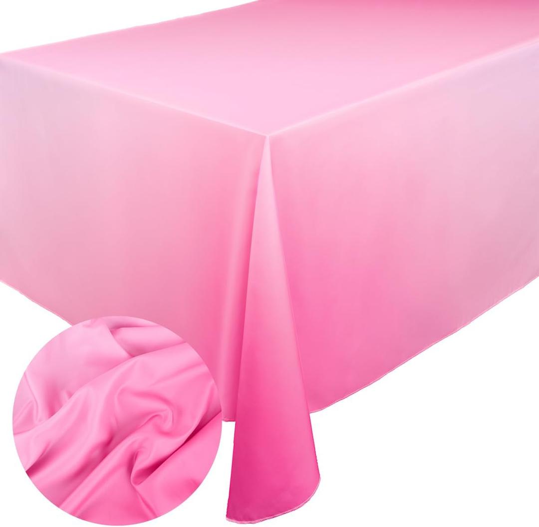 xo, Fetti Pink Gradient Washable Tablecloth - 9ft. | Birthday Party Decorations, Bachelorette Supplies, Girl Baby Shower, Cute Tablescape, 21st Bday, Sweet 16 (70" x 40" (Rectangular)) xo, Fetti Pink Gradient Washable Tablecloth - 9ft. | Birthday Party Decorations, Bachelorette Supplies, Girl Baby Shower, Cute Tablescape, 21st Bday, Sweet 16 (70" x 40" (Rectangular))