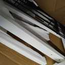 ZJSF Freestanding Indoor Dog Gate for House Foldable Wood Grey Puppy Gate for Doorways Pet Gate for Stairs Extra Wide Pet Fence 24" Height 2 Panels (Gray)