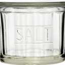 Creative Co-Op Round Pressed Glass Salt Cellar