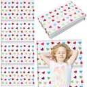 Shellwei Vinyl Nap Mat for Kids Preschool Daycare 52 x 20 x 1'' Kids Sleeping Folding Rest Mat for Toddler Boys Girls Baby Classroom Home Travel(Heart)