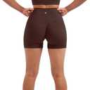 SUUKSESS Women Seamless 2 Piece Workout Sets Criss Cross Sports Bra High Waist Booty Shorts, Size: L