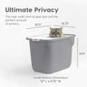 IRIS USA Large Top Entry Cat Litter Box, Hooded Privacy, Gray/White
