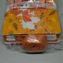 Blulu 60 Sets Thanksgiving Bakery Boxes Bulk with Window 5x5x3 Inch Fall Food Containers Gifts Boxes with Maple Tags and Rope for Fall Holiday Cookie Cupcake Goodie Candy Treat Package Party Favors