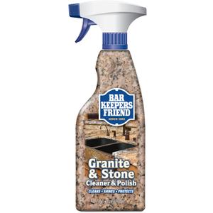 Bar Keepers Friend Granite & Stone Cleaner & Polish (25.4 oz) Granite Cleaner for Use on Natural, Manufactured & Polished Stone, Quartz, Silestone, Soapstone, Marble - Countertop Cleaner & Polish (1)