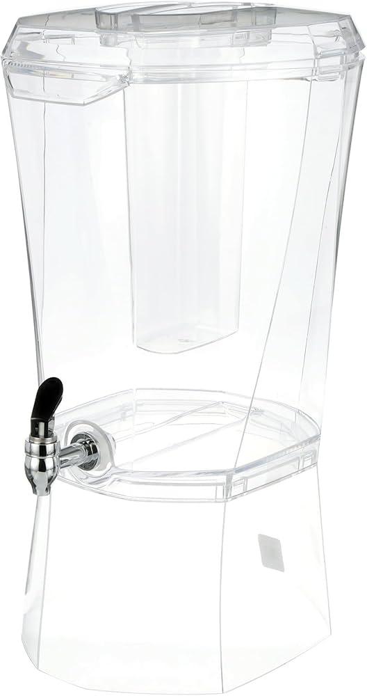  Crystal Beverage Dispenser, 3.5 Gallon, Clear, 2 Pack