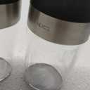 Sweet Alice Gravity Electric Pepper and Salt Grinder Set, Adjustable Coarseness, Battery Powered with LED Light, One Hand Automatic Operation, Stainless Steel Black, 2 Pack (2.5*2.5*7.9inch)