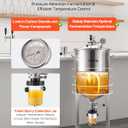 VEVOR Pressure Fermenter 15 PSI, 16 Gal/60L All-in-One Stainless Steel Conical Secondary Fermentation Bucket, with Cooling Tube, Yeast Slurry Collection Bottle, for Wine, Beer Brewing Equipment