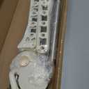 BAOYOUNI Corner Laundry Pole Coat Tree Hanger Telescopic Clothing Drying Rack Floor to Ceiling Tension Shelf Rod Metal Storage Organizer Stand with 4 Arms & 1 Hook - Ivory