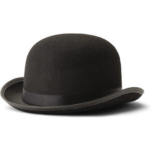Dress Up America Derby Hats - Derby Bowler Hat for Kids and Adults - Black Velvet Bowler Hat Costume (Adults)
