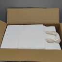 BagDream Gift Bags 8x4.25x10.5 100Pcs Kraft Paper Bags with Handles Bulk, White Gift Bags Medium Shopping Retail Merchandise Wedding Party Favor Bags, Paper Grocery Bags Sacks Recyclable