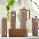 STANLEY IceFlow Flip Straw 2.0 Water Bottle 16 OZ | Built-In Straw with Larger Opening | Lightweight & Leak-Resistant | Insulated Stainless Steel | BPA-Free | Frost