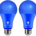 2 Pack BlueX LED A21 Blue Light Bulbs - 15W (120Watt Equivalent) - E26 Base Blue LED Bulb, Party Decoration, Porch, Home Lighting, Holiday Lighting, Decorative Illumination